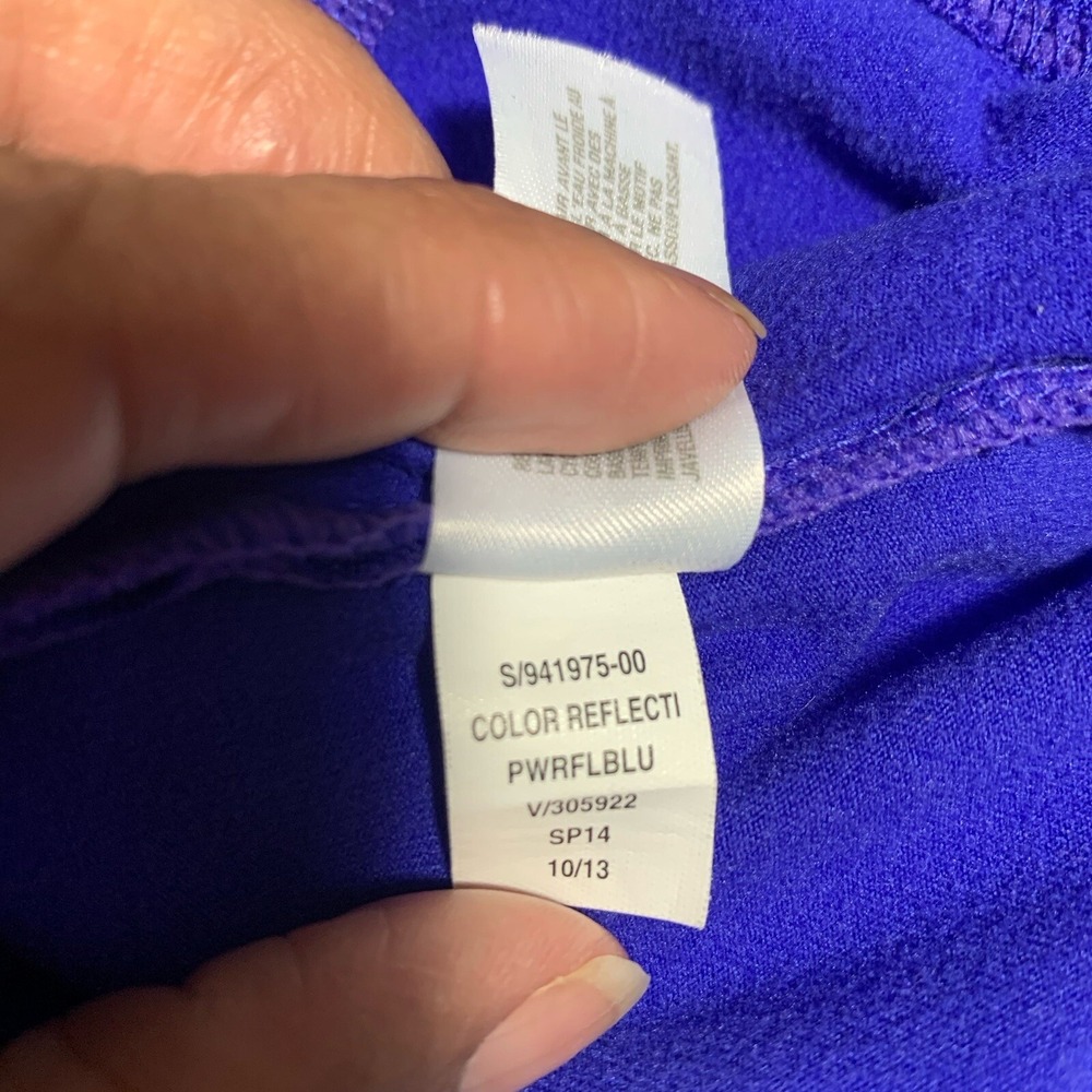 GapFit Women Performance Top Blue Reflective Stripe S - Picture 6 of 11